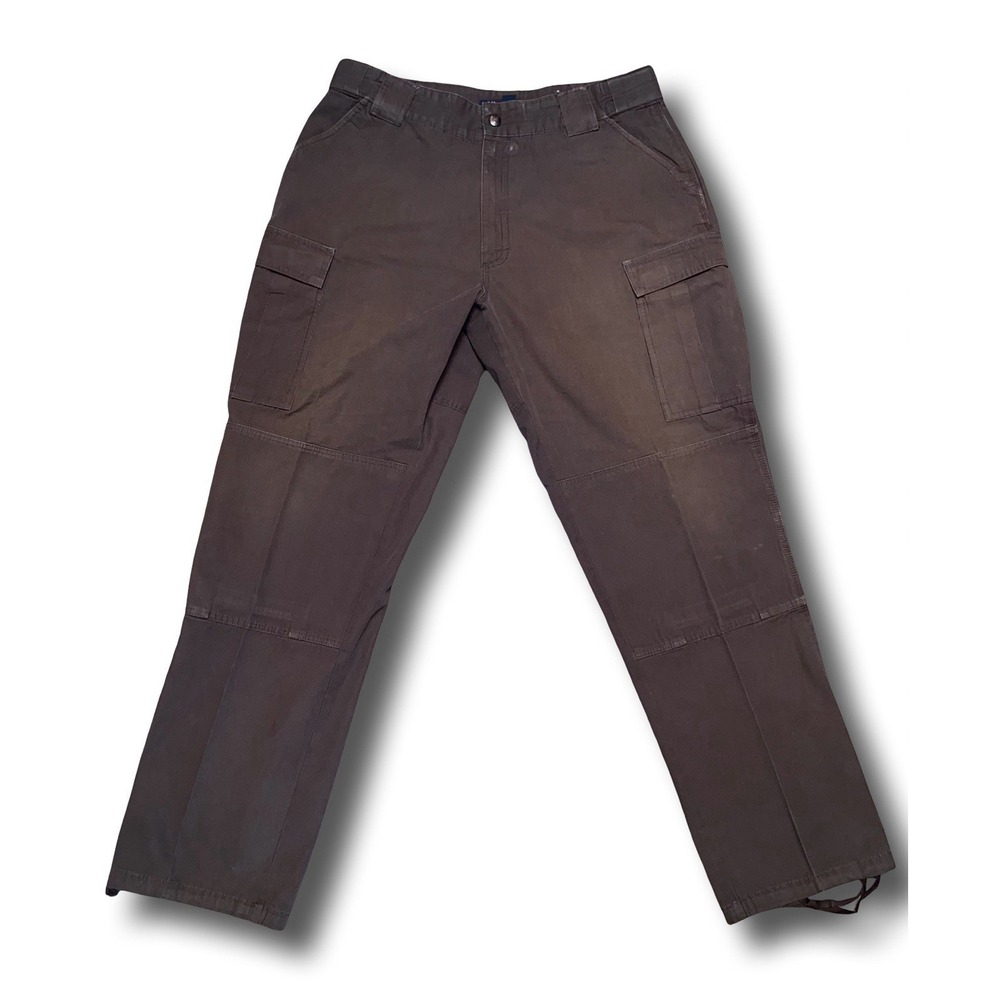 511 Tactical Pants Double Knee Cargo Mens 36x33 Brown Workwear Utility Pockets